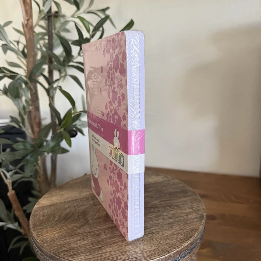NEW Miffy Pink Green Floral Notebooks Trio 3 Pack Journals‎ 80 Lined Pages Each